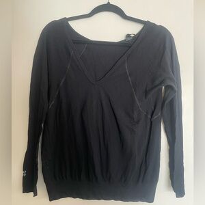 Sweaty Betty Black Long Sleeve V-Neck Top